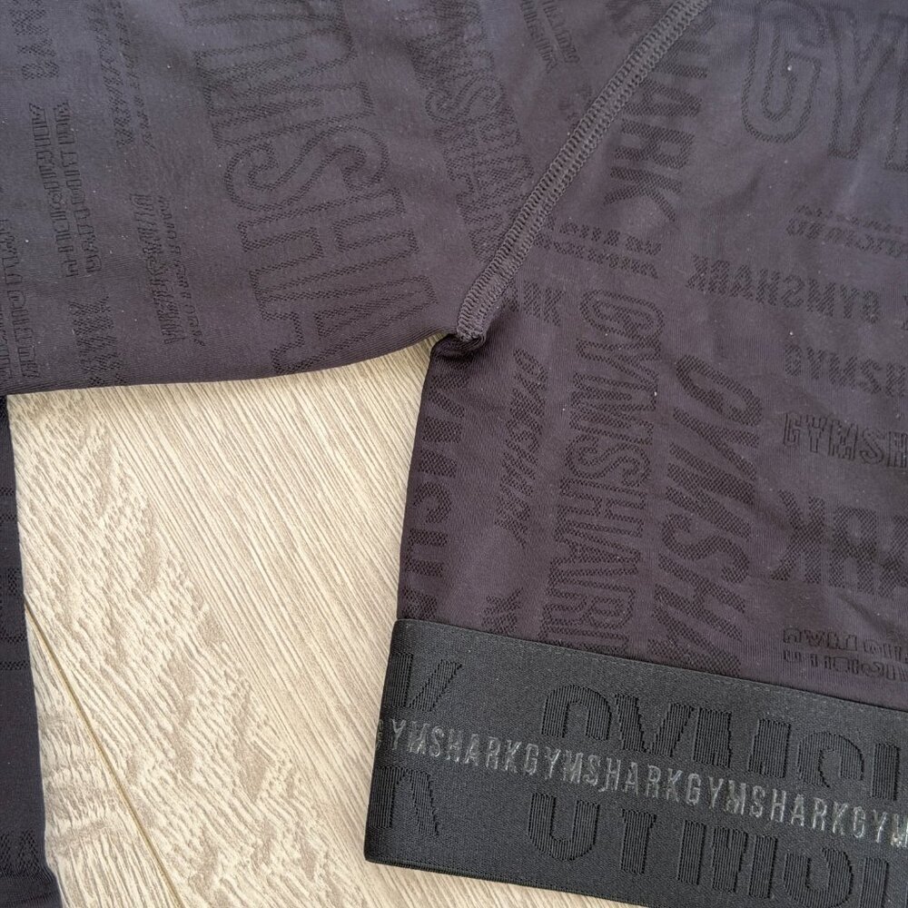 Gymshark Black Cropped Long Sleeve Top | Size S | Athletic Fit - Picture 9 of 9